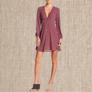 Purple rose polkadot mini  dress​